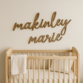 Custom Wooden Name Cutout – Cursive Script